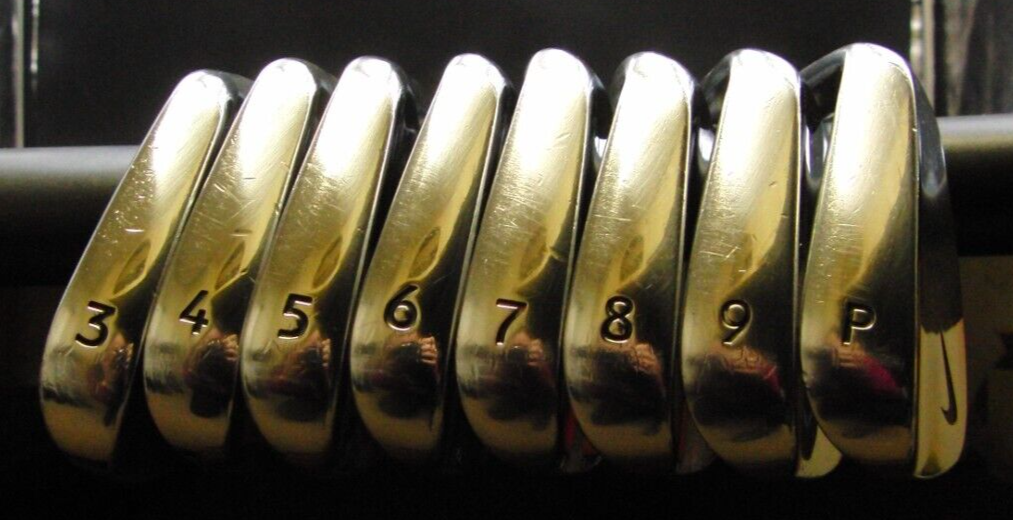 Set of 8 x Nike Tiger Woods Irons 3-PW Extra Stiff Steel Shafts Golf Pride Grips