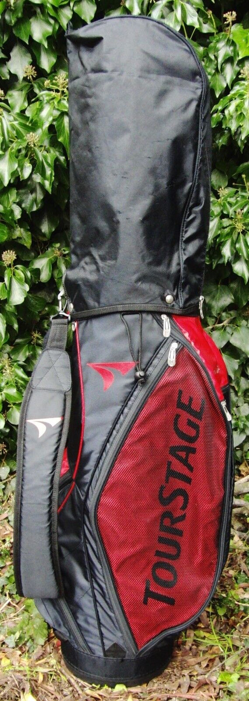 5 Division TourStage Black/Red Carry Trolley Cart Golf Clubs Bag