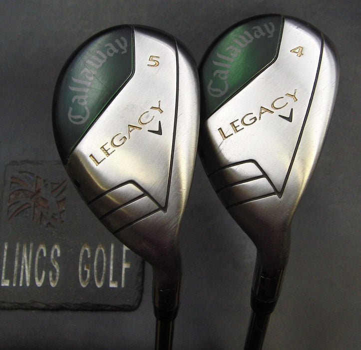 Set of 2 Callaway Legacy 4+5 Hybrids Stiff Steel Shafts Lamkin Grips