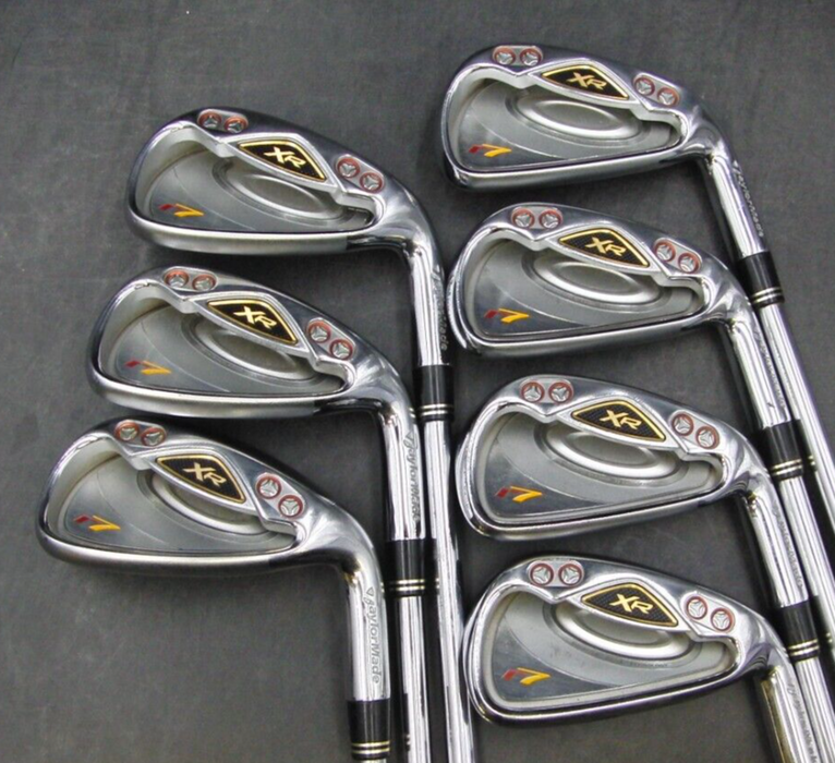 Set of 7 x TaylorMade r7 XR Irons 4-PW Stiff Steel Shafts