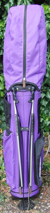 5 Division Rosasen Purple Cart Carry Golf Club Stand Bag (Stitched Pocket)