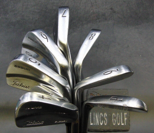 Set of 7 x Titleist 695MB Forged Irons 4-PW Regular Steel Shafts Mixed Grips*