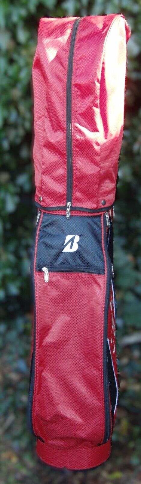 5 Division Bridgestone Red/Black Carry Trolley Cart Golf Clubs Bag