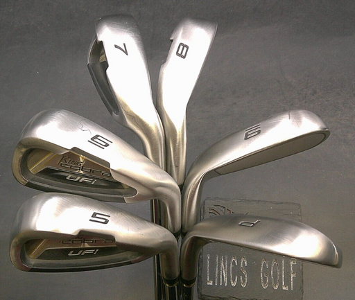 Set of 6 x Cobra King UFI Irons 5-PW Stiff Steel Shafts Golf Pride Grips