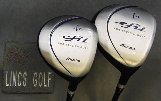 Set of 2 Ladies Mizuno Efil 14° 1 Driver & 20° 4 Wood Ladies Graphite Shafts