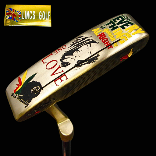 Custom Milled Bob Marley Themed Ping Anser Putter 91cm Steel Shaft PSYKO Grip