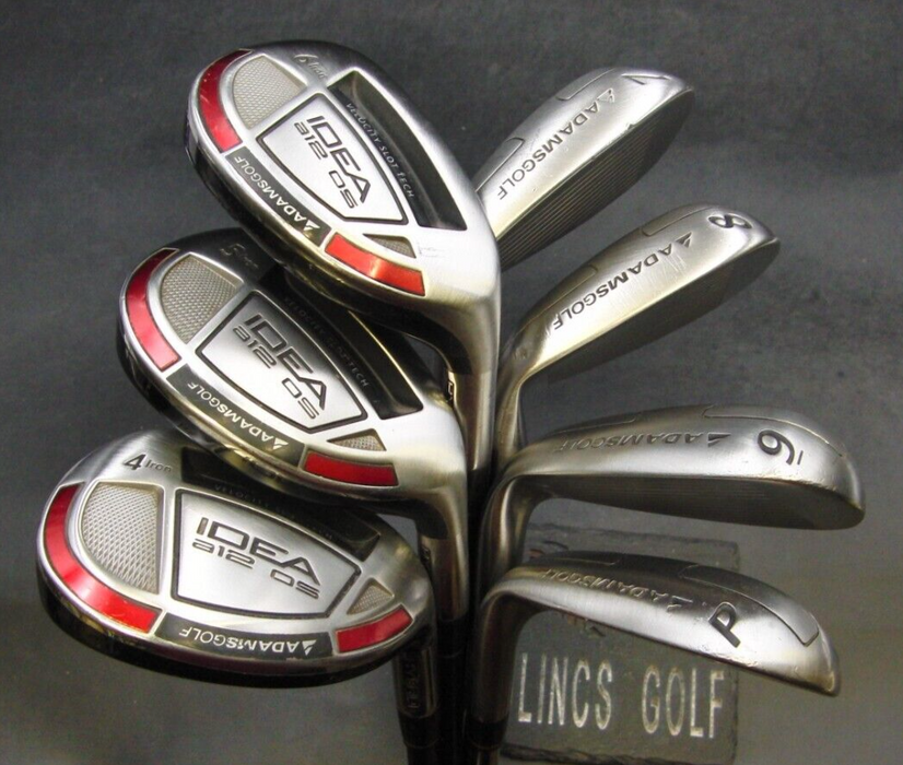 Set 7 x Adams Golf Idea A12 OS Irons 4-PW Regular/Stiff Graphite/Steel Shafts*