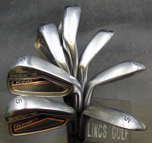 Set of 7 x Cobra King F7 Irons 5-SW Regular Steel Shafts Lamkin Grips*