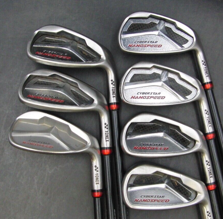 Set of 7 x Yonex Cyberstar Nanospeed Irons 4-PW Regular Graphite Shafts*