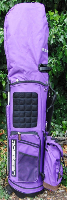 5 Division Rosasen Purple Cart Carry Golf Club Stand Bag (Stitched Pocket)