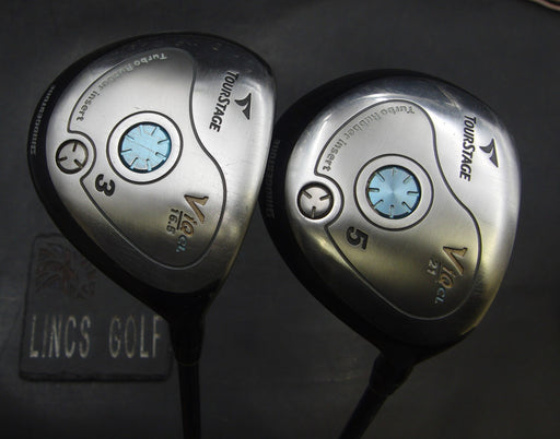 Set of 2 Ladies Bridgestone TourStage ViQ CL 3&5 Woods Ladies Graphite Shafts