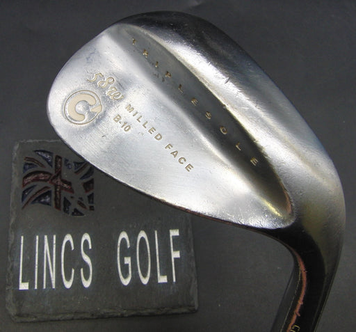 Crews Golf B-10 Milled Face 58° Sand Wedge Stiff Steel Shaft Golf Pride Grip