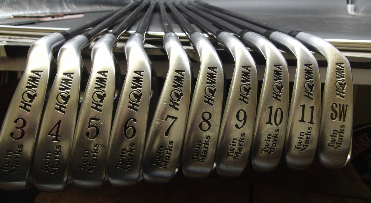 Set of 10x Honma Twin Marks Memorial 2000-α Irons 3-11+SW Regular Graphite*