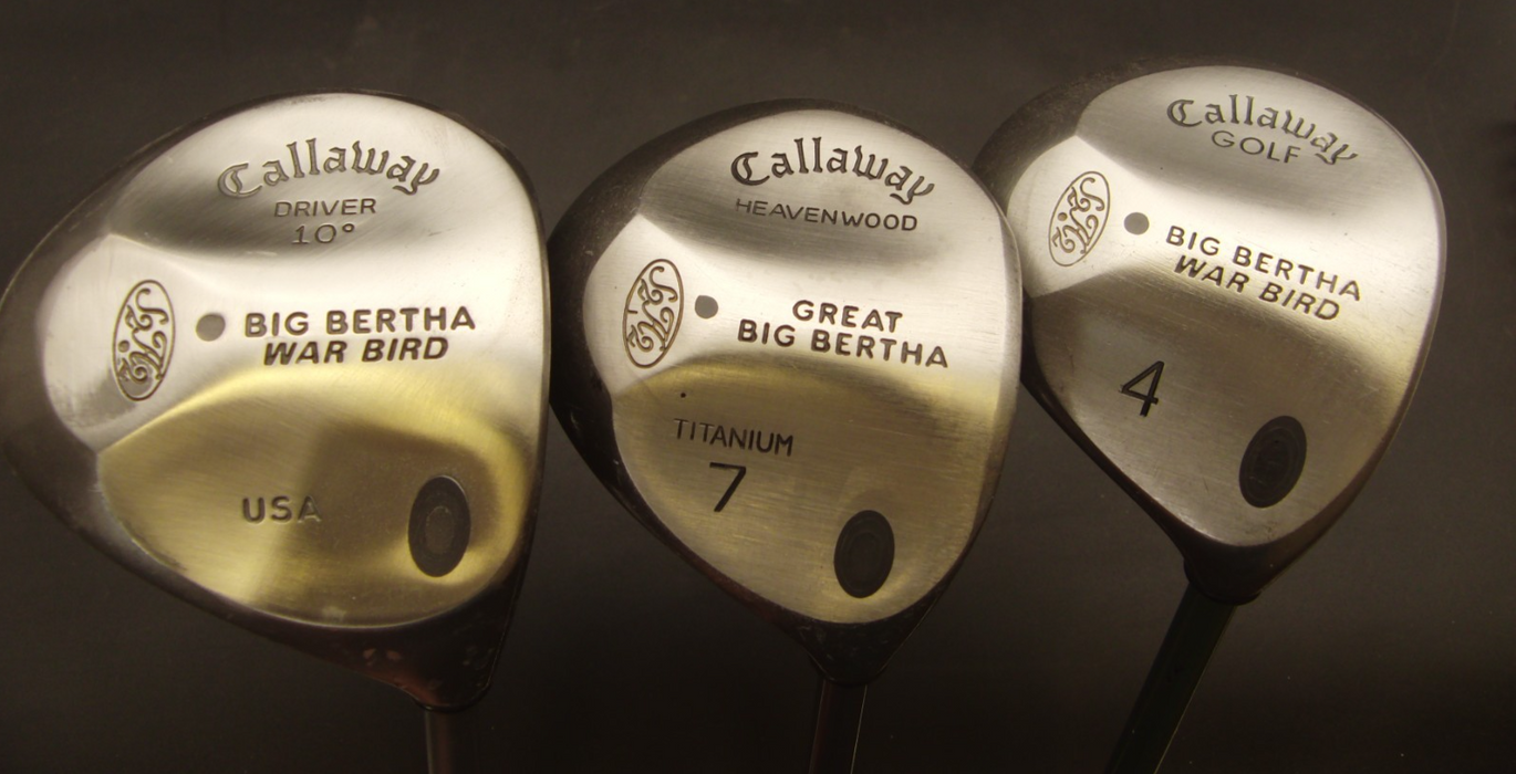 Set of Slot Line Irons 3-PW + 10 Callaway Driver + 4 + 7 Callaway Woods + Putter
