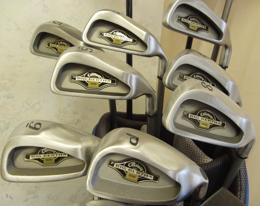 Set Of Callaway Big Bertha 3-SW Irons + Driver + 3 Wood + 4 Wood + Putter