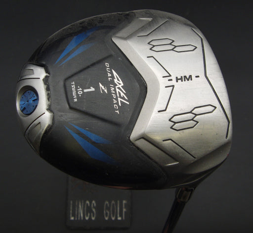 Tsuruya Axel Dual Impact Z HM 10° Driver Stiff Graphite Shaft Golf Pride Grip