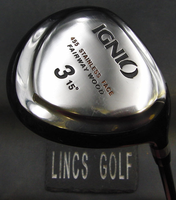 Japanese Ignio 455 Fairway 15° 3 Wood Stiff Graphite Shaft Ignio Grip