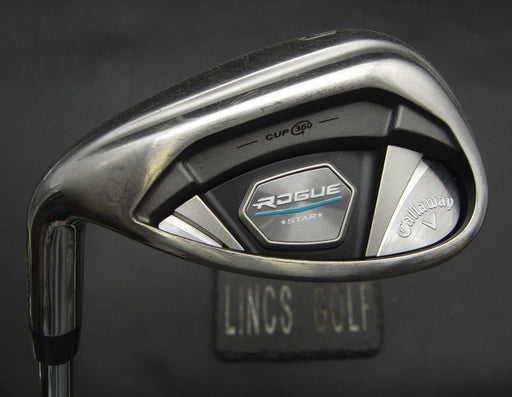 Left-Handed Callaway Rogue Star Gap Wedge Stiff Steel Shaft Golf Pride Grip