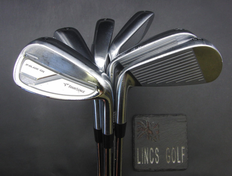 Set of 6x Bridgestone Tourstage X-Blade GR 5-PW Irons Stiff Steel Shafts