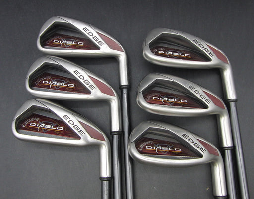 Set of 6x Callaway Diablo Edge 5-PW Irons Regular Graphite Shafts Callaway Grips