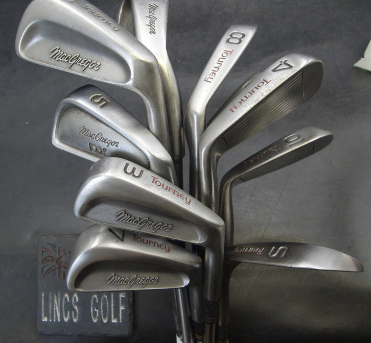 Set of 10 x MacGregor Tourney Combo Irons 3-SW Stiff Steel Shafts Benross Grips