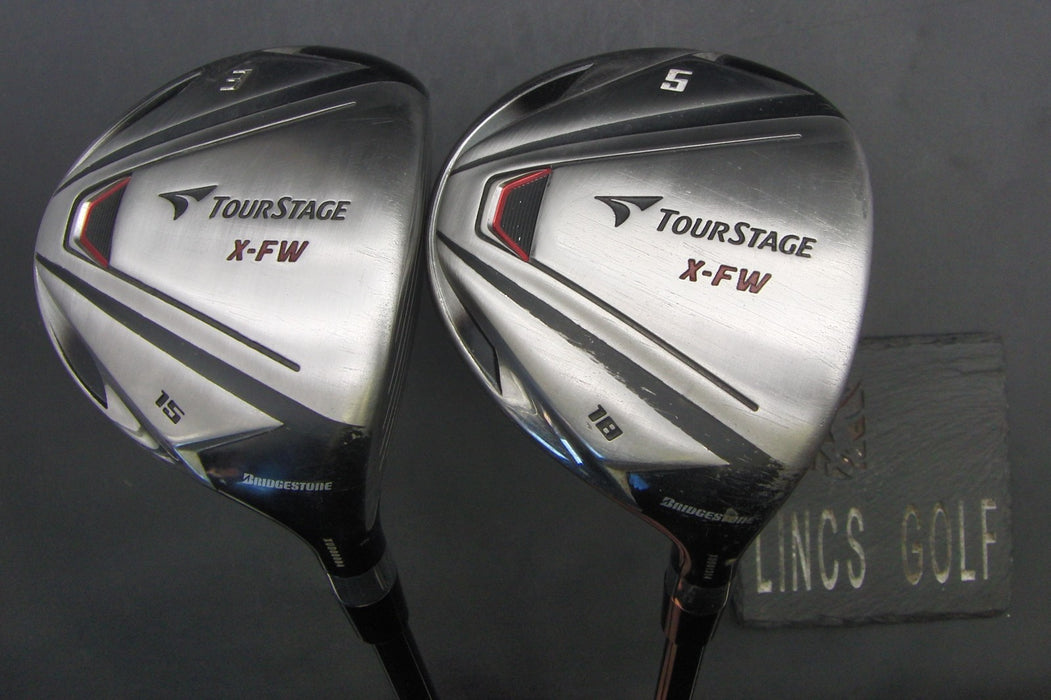 Set of 2 Bridgestone Tourstage X-FW 15° 3 Wood + 18° 5 Wood