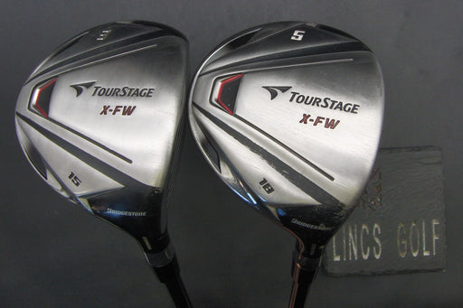 Set of 2 Bridgestone Tourstage X-FW 15° 3 Wood + 18° 5 Wood