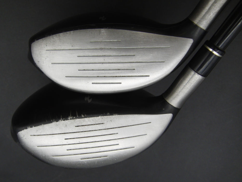 Set of 2 TaylorMade Burner 15° 3 & 18° 5 Woods Stiff Graphite Shafts T/M Grips