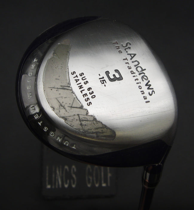St. Andrews The Traditional SUS 630 3 Wood 15° Regular Graphite Shaft with Grip