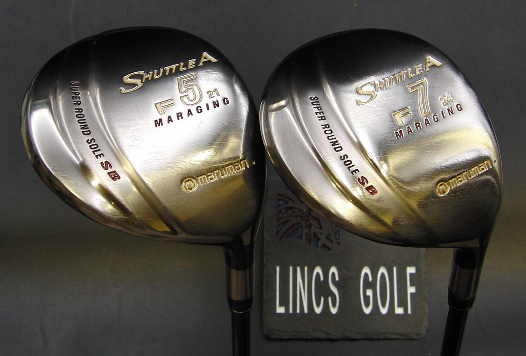 Set of 2 Ladies Maruman Shuttle A 21° 5 & 24° 7 Woods Ladies Graphite Shafts