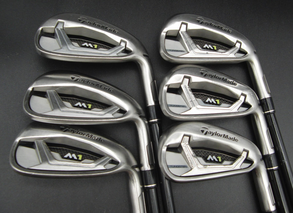 Set of 6x TaylorMade M1 2017 Irons 5-PW Regular Graphite Shafts Black Grips
