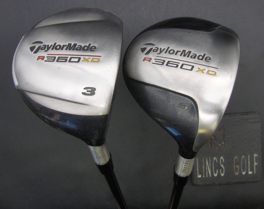 Set of 2 TaylorMade R360 XD 3 Wood + 5 Wood Stiff Graphite Shafts