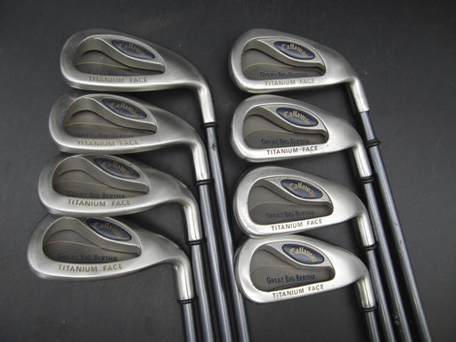 Set of 8x Callaway Great Big Bertha Irons 4-PW+AW Regular Graphite Shafts **