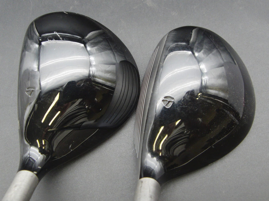 Set of 2 TaylorMade V Steel 3+5 Woods Regular Graphite Shafts GolfZon Park Grips