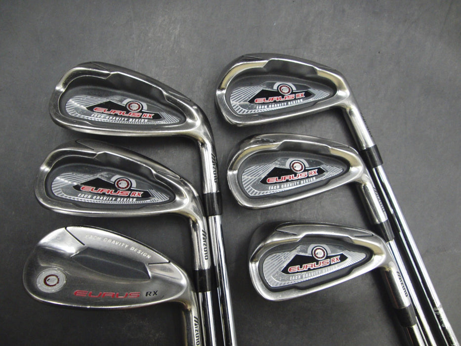 Set of 6 x Mizuno Eurus RX Irons 5-9+SW Stiff Steel Shafts Iomic Grips*