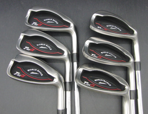Set of 6x World Eagle F-01 6-SW Irons Regular Steel Shafts Black Grips*