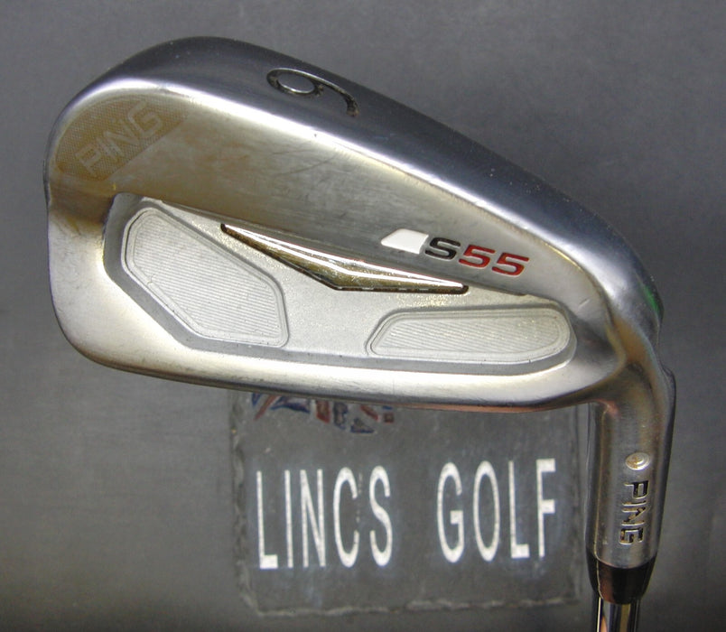 Ping S55 White Dot 6 Iron Extra Stiff Steel Shaft Golf Pride Grip