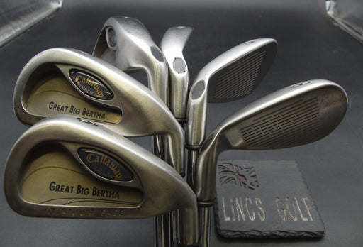 Set of 6x Callaway Great Big Bertha Irons 5-PW Regular Steel Shafts C/Way Grips