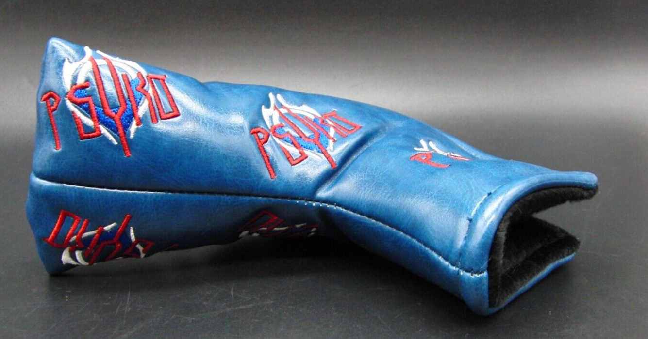Luxury PSYKO GOLF Embroidered Genuine Leather Putter Head Cover