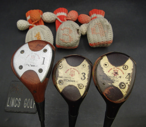 Set of 3 Daiwa Hi-Trac Handcrafted 1+, 3 & 4 Woods Regular Steel Shaffs & H/C
