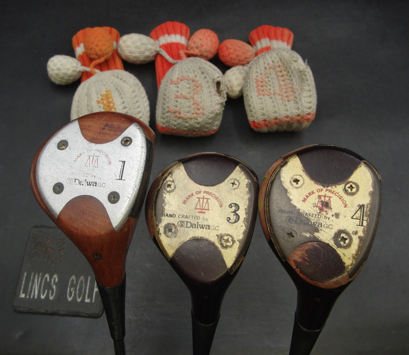 Set of 3 Daiwa Hi-Trac Handcrafted 1+, 3 & 4 Woods Regular Steel Shaffs & H/C