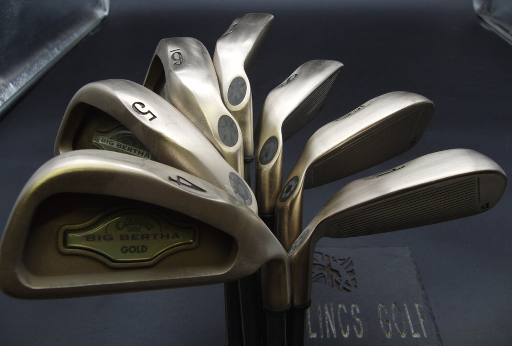 Set of 7x Ladies Callaway Big Bertha Gold Irons 4-PW Ladies Graphite Shafts*