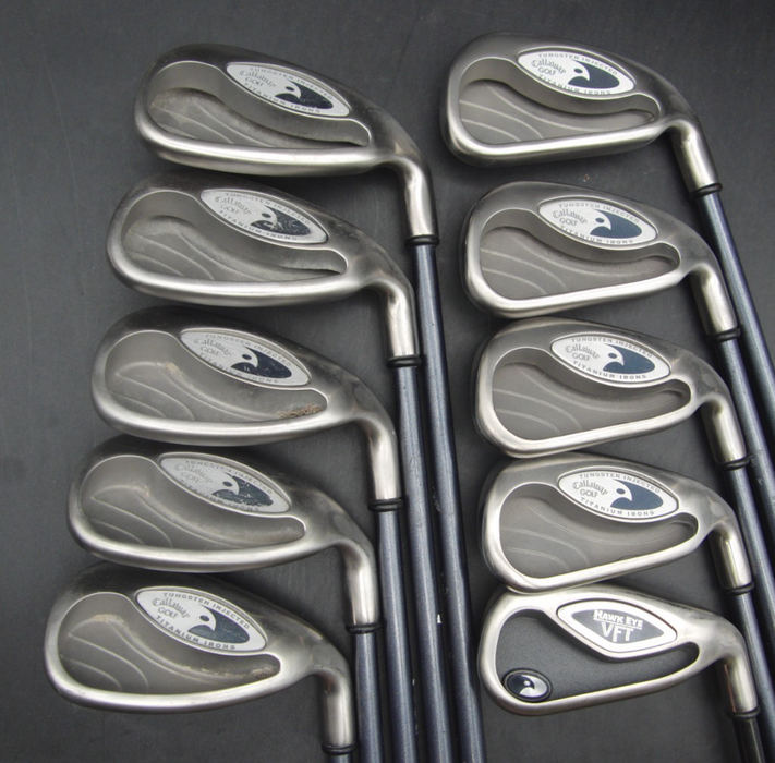 Set of Callaway HawkEye Irons 3-SW+AW+ Inpres 10 Driver+3 Wood+4 Wood+Putter