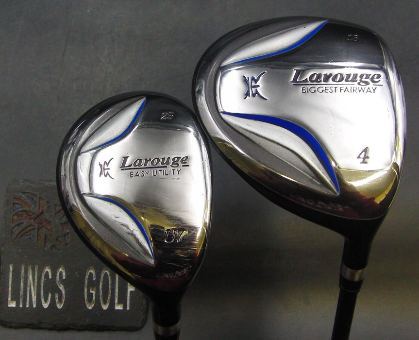Set of 2 Larouge Easy Utility 18° 4 Wood & 25° 7 Hybrid Regular Graphite Shafts
