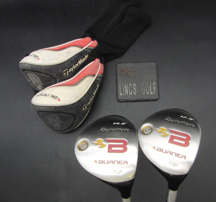 Set of 2 TaylorMade Burner 14.5° 3 Wood + 17.5° 5 Wood Stiff Graphite Shafts