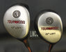 Vintage Set of 2 Titleist Tour Model 16° 3 & 22° 5 Woods Regular Steel Shafts