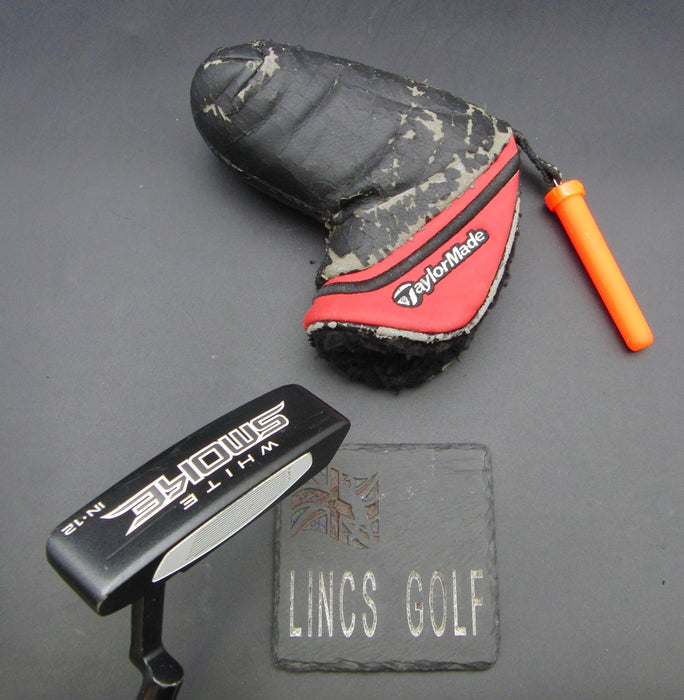 TaylorMade White Smoke IN-12 Putter Steel Shaft 84cm Length + Head Cover (tatty)