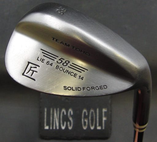 Team Toho Solid Forged 58° Sand Wedge Regular Steel Shaft Blue Grip