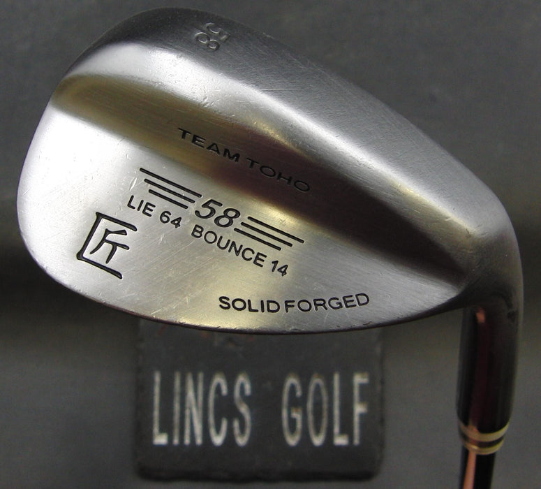 Team Toho Solid Forged 58° Sand Wedge Regular Steel Shaft Blue Grip