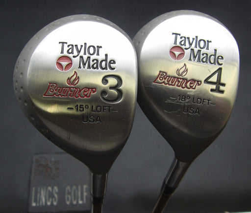 Set of 2 TaylorMade Burner 3+4 Woods Regular Graphite Shafts Swing Grips
